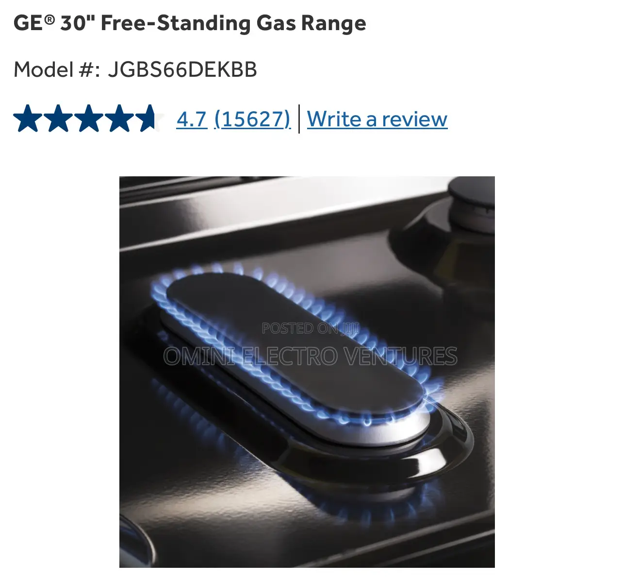 Brand New American Ge Range 4 Gass Gas Burner (Smart)