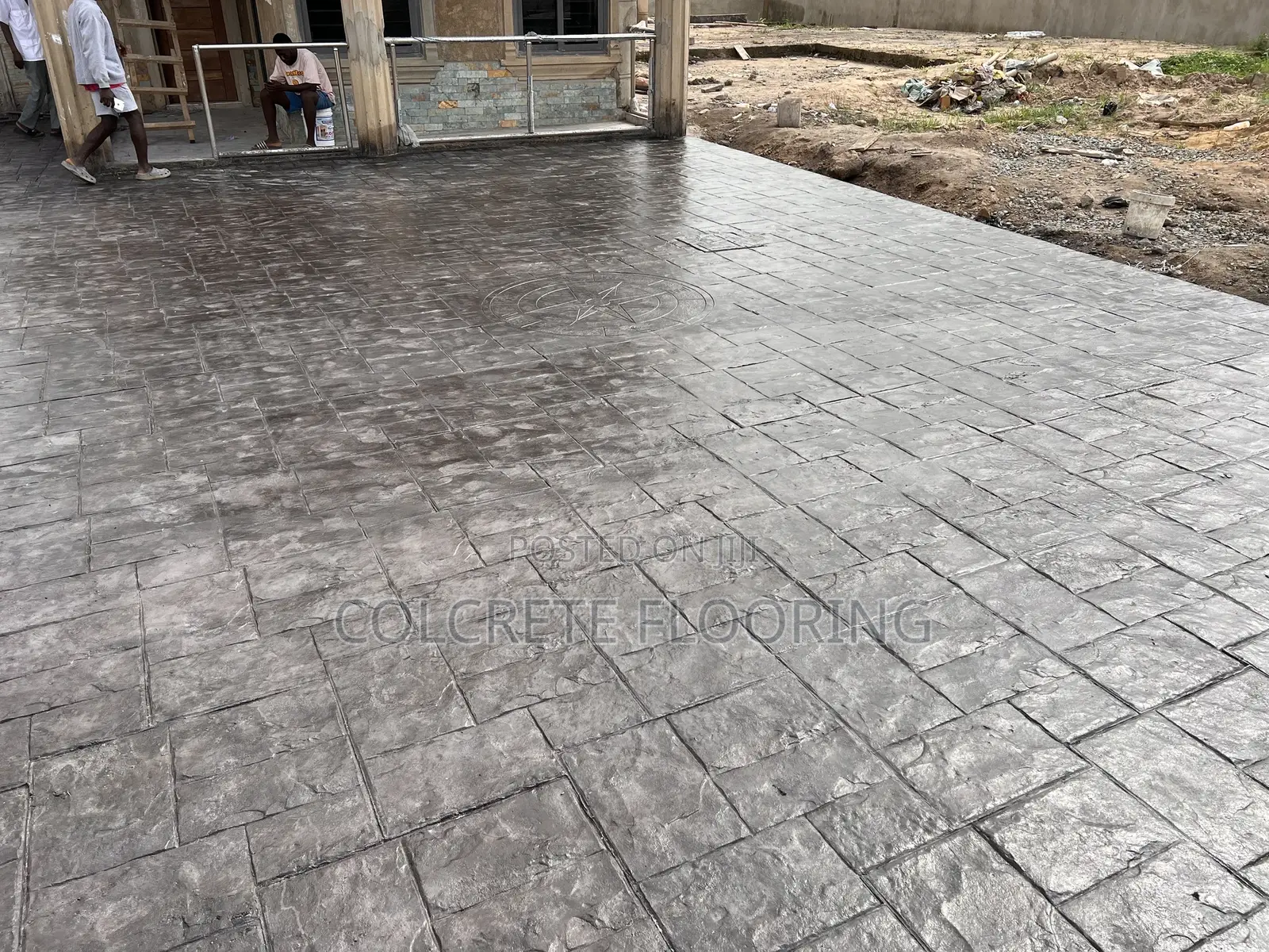 Stamped Concrete Floor Construction