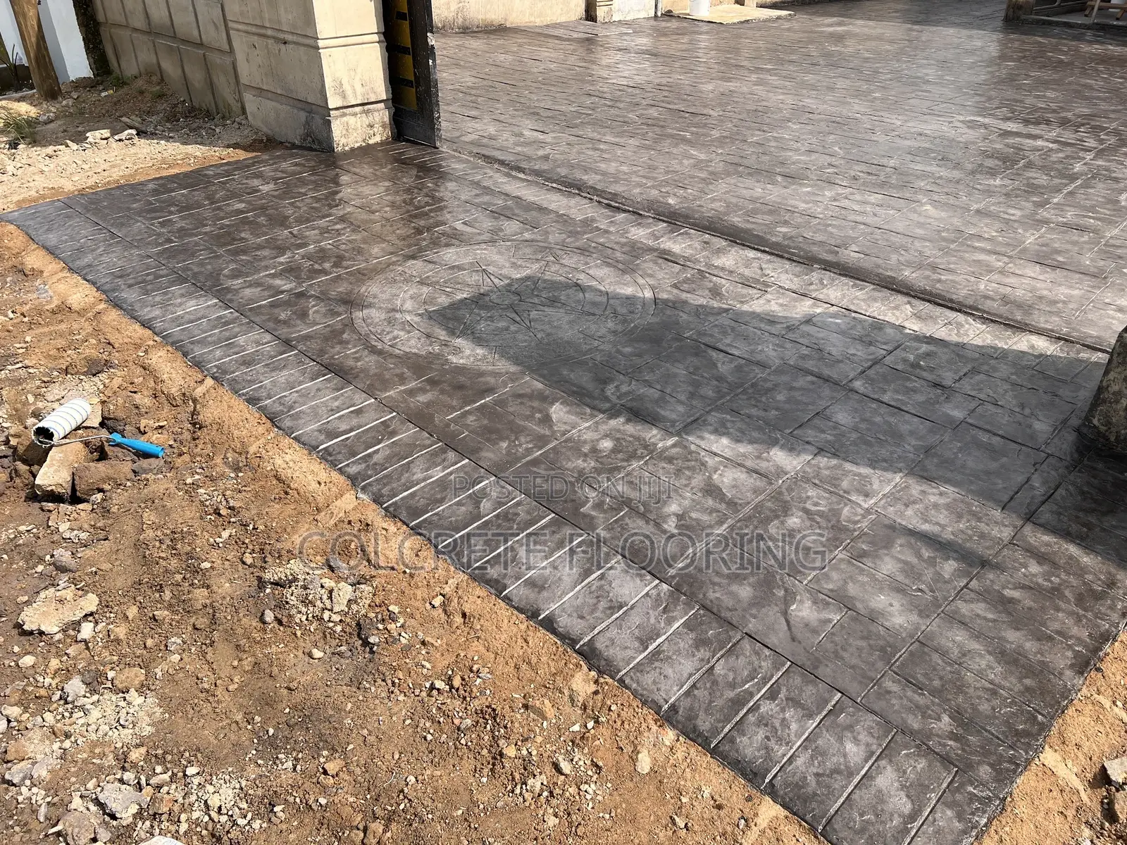 Stamped Concrete Floor Construction