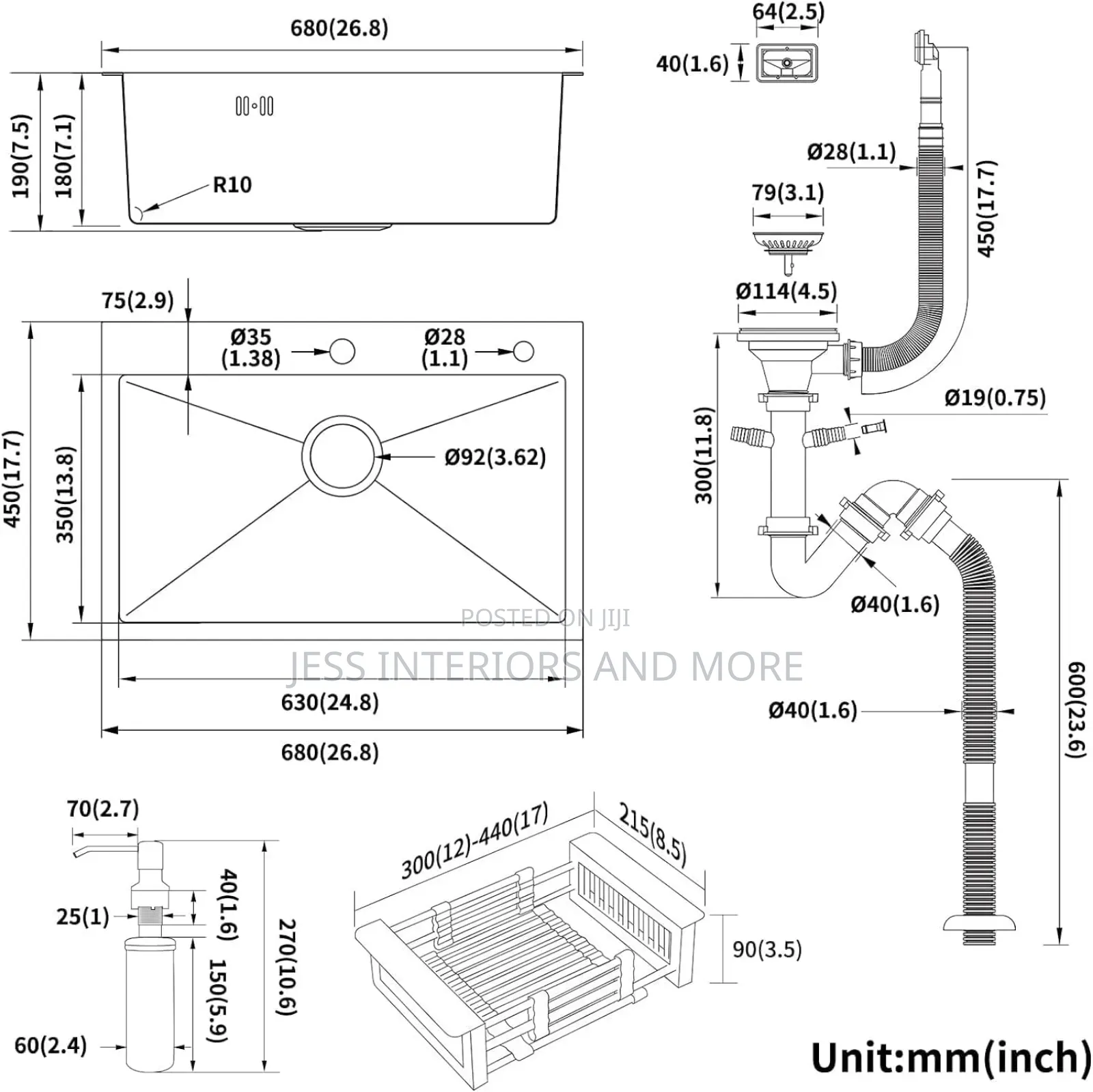 Stainless Steel XL Kitchen Sink