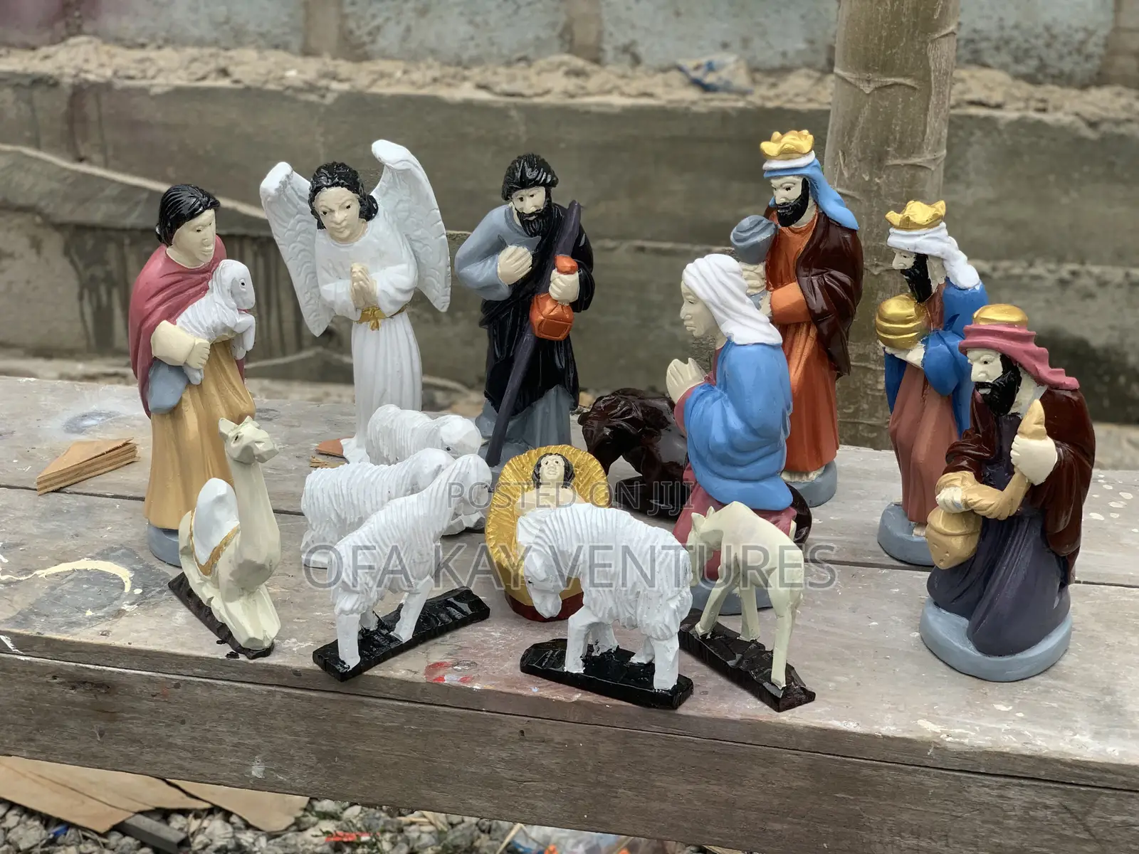 Birth Of Jesus Wood Sculpture