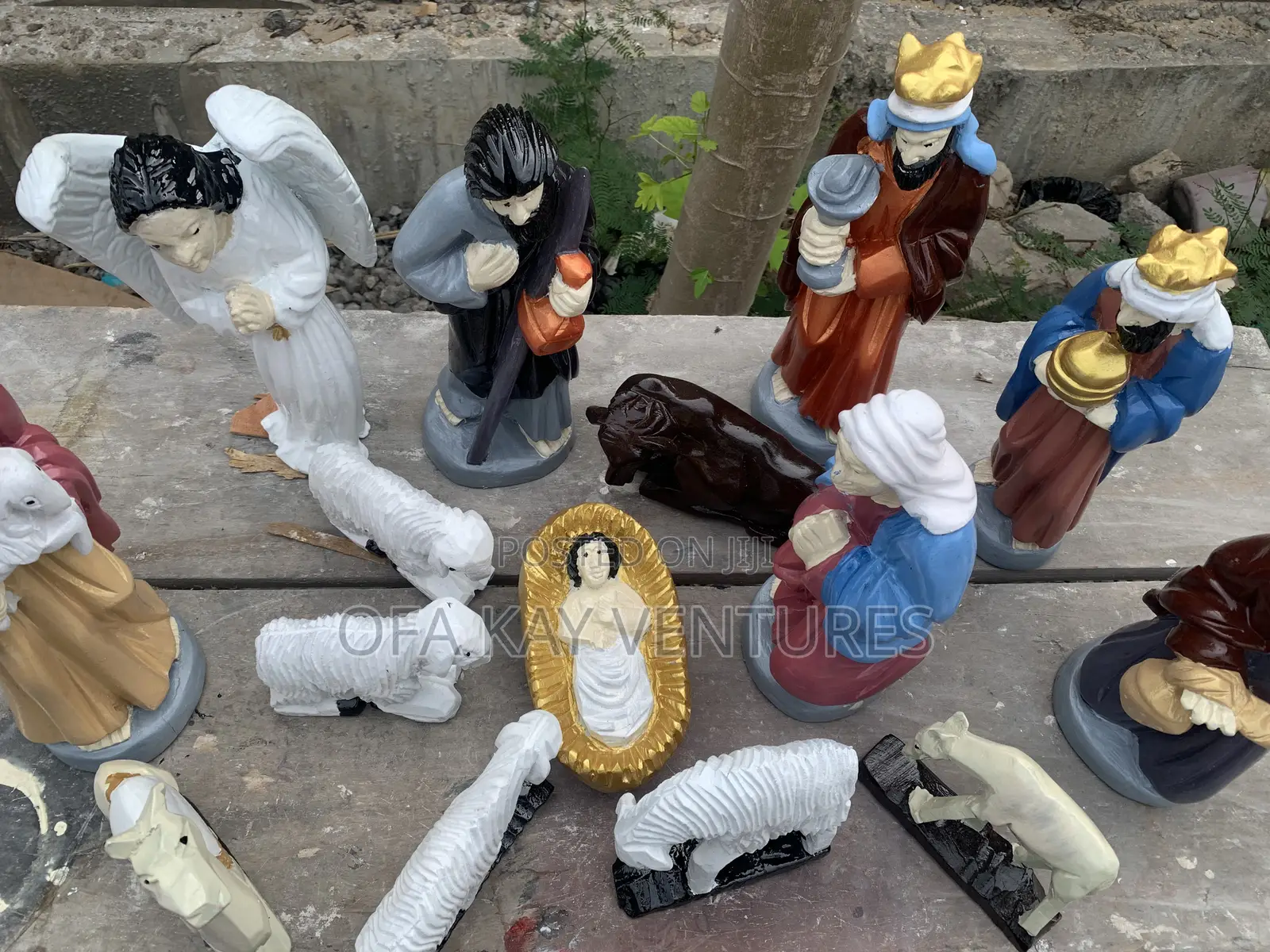 Birth Of Jesus Wood Sculpture