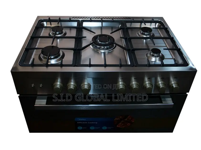 Ultimate MIDEA-5-BURNER-GAS-COOKER-WITH-OVEN-AND-GRILL