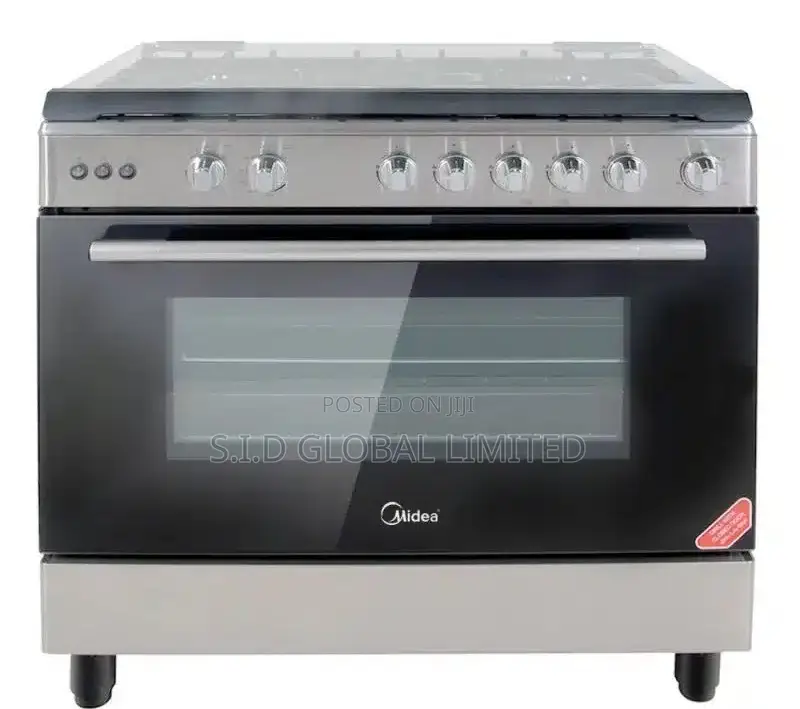Awesome MIDEA-5-BURNER-GAS-COOKER-WITH-OVEN-AND-GRILL
