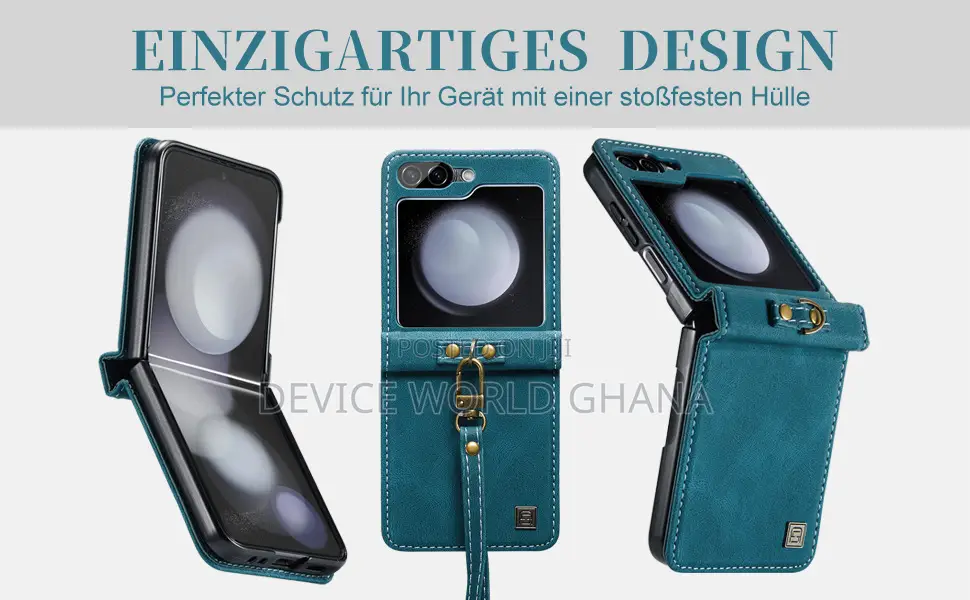 Autspace Leather Case for Samsung Z Flip 7, Z Flip 6 and 5