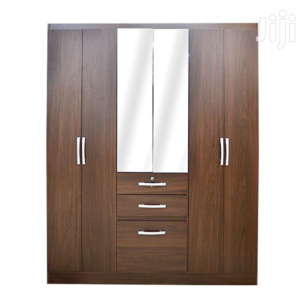 6 Doors Wooden Wardrobe 3 Drawers