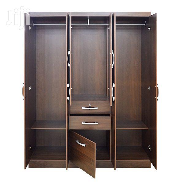 6 Doors Wooden Wardrobe 3 Drawers