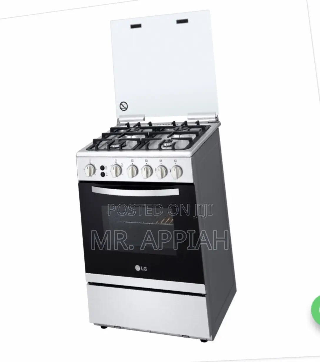Elegant Gray LG FA211RMA 60x60cm 4 Gas Burner With Oven 