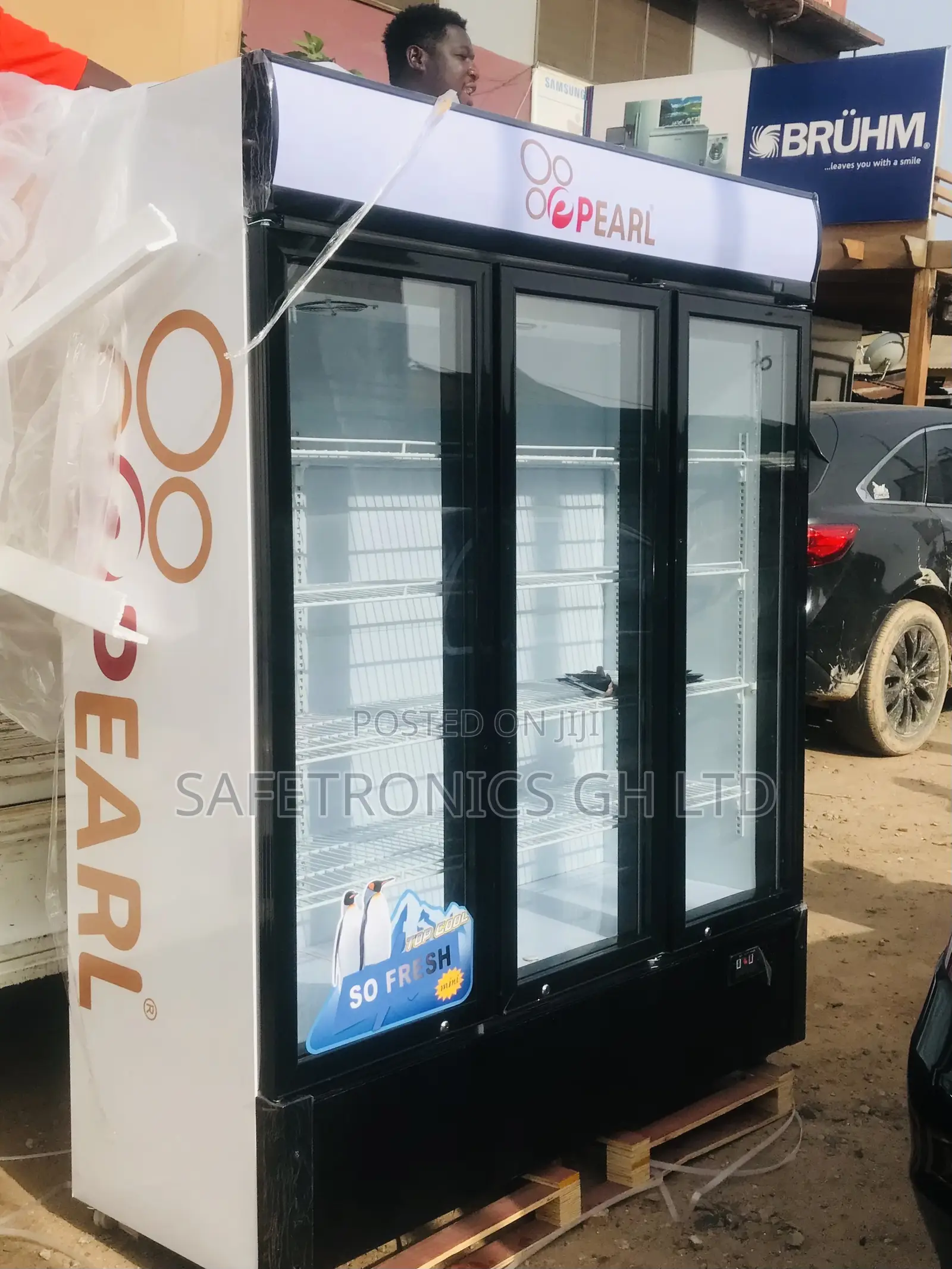Energy Saving Display Glass 3 Doors Pearl PCF-150