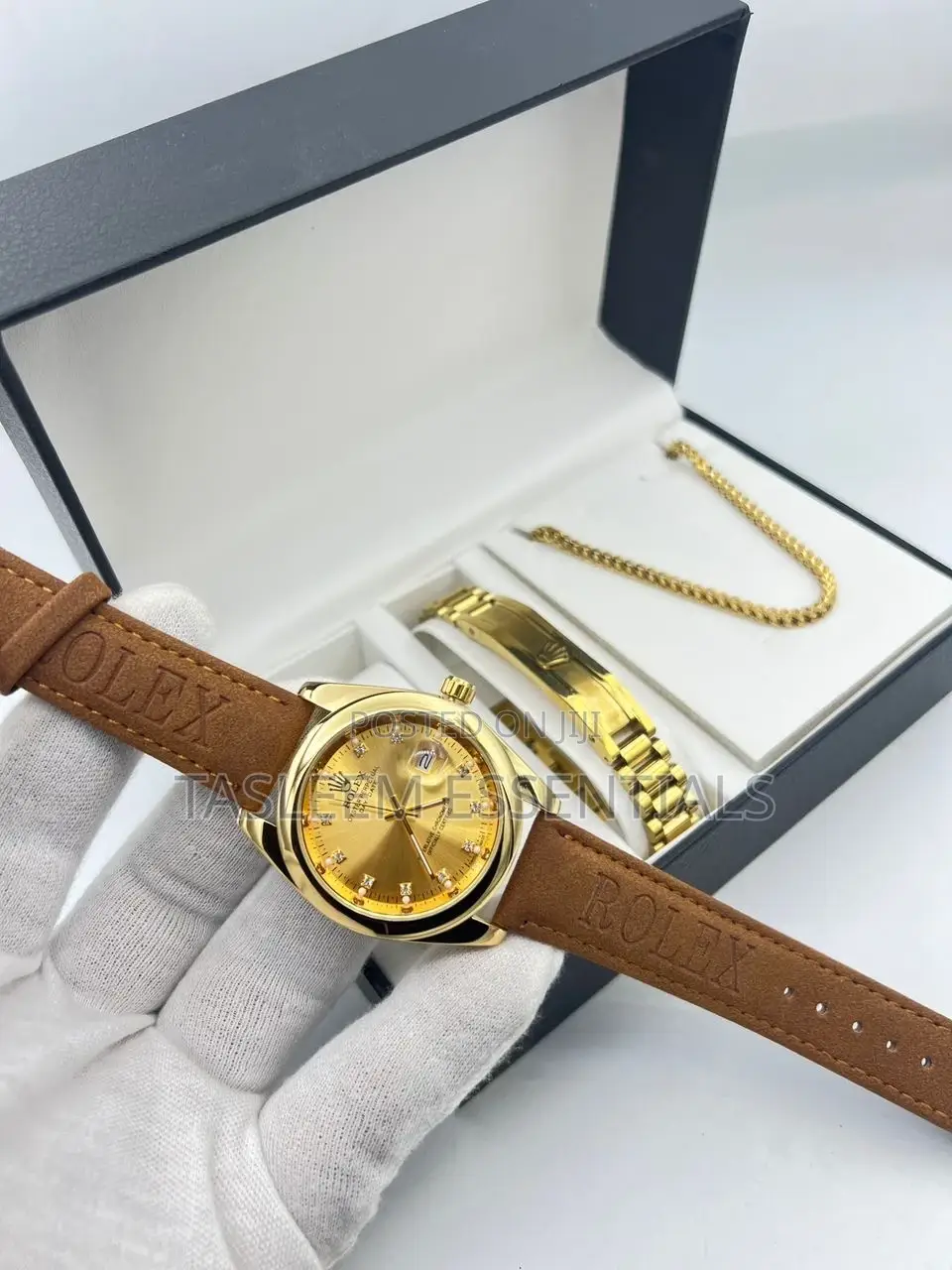 Rolex Day-Date Leather Combination