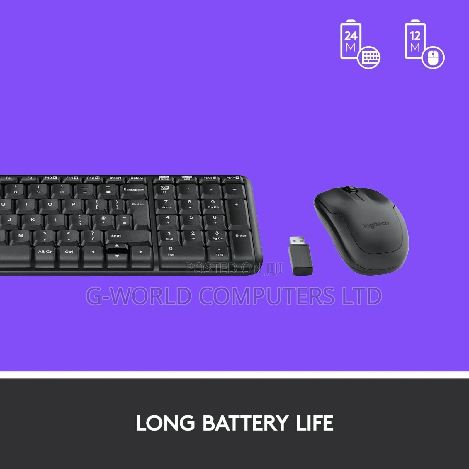 Logitech Mk220 Wireless Keyboard Mouse Combo Black