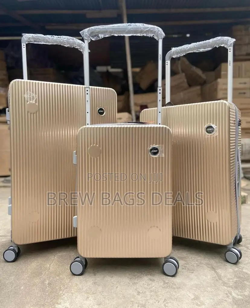 Original Jony Wide Puller Fiber Anticrack 3set Gold Suitcase