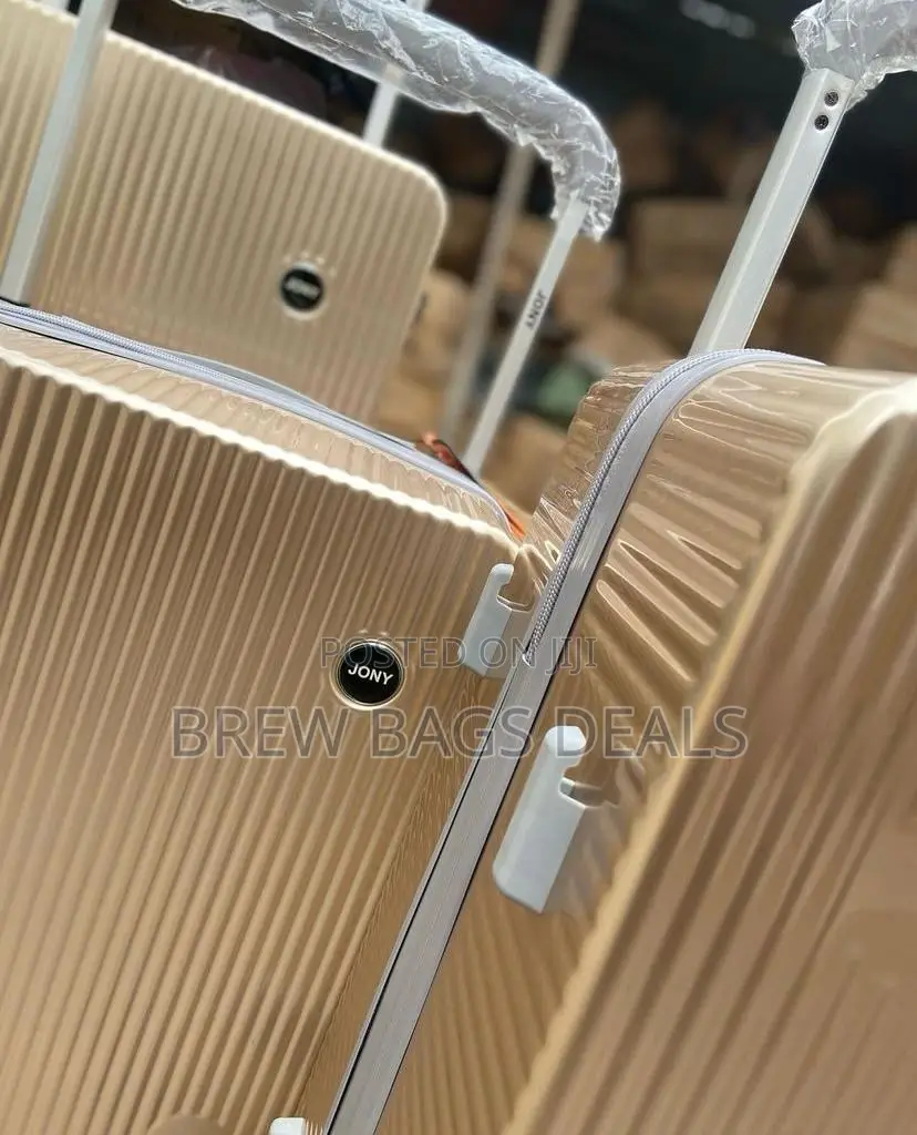 Original Jony Wide Puller Fiber Anticrack 3set Gold Suitcase