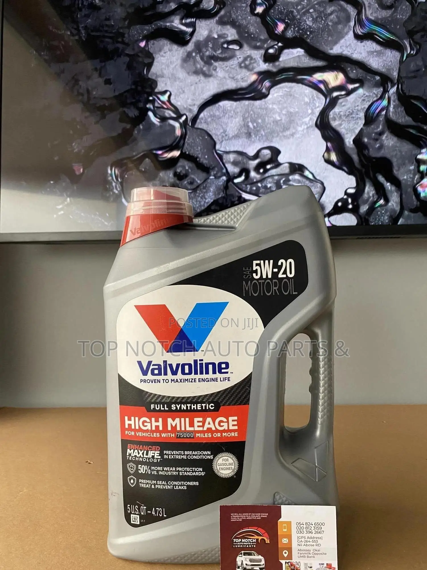 USA Valvoline SAE 5w-20 Full Synthetic High Mileage