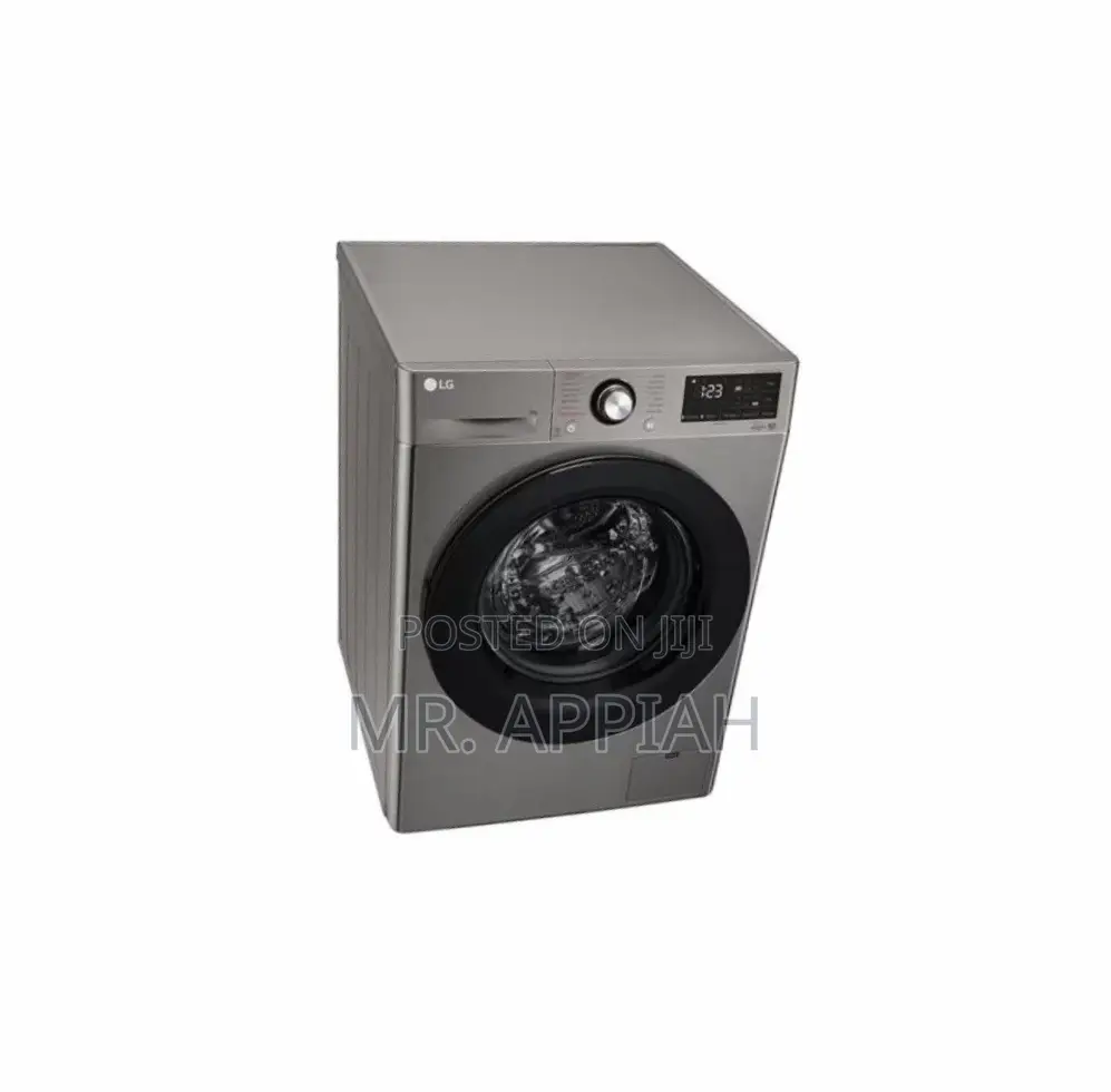 Sleek LG F4R3VYG6P 9kg Front Load Washing Machine.