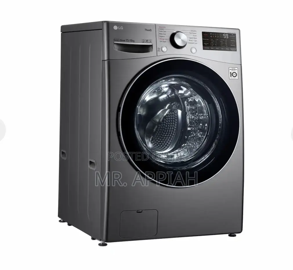 Sleek Lg F0L9DGP2S 15kg/8kg Front Load Washing Machine,Gray