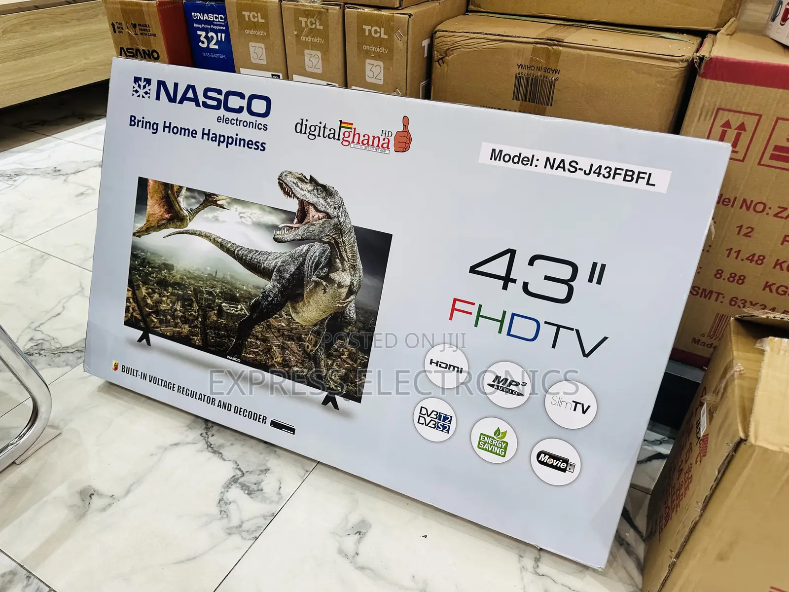 Slim Sleek FHD Satellite Digital 43”Nasco