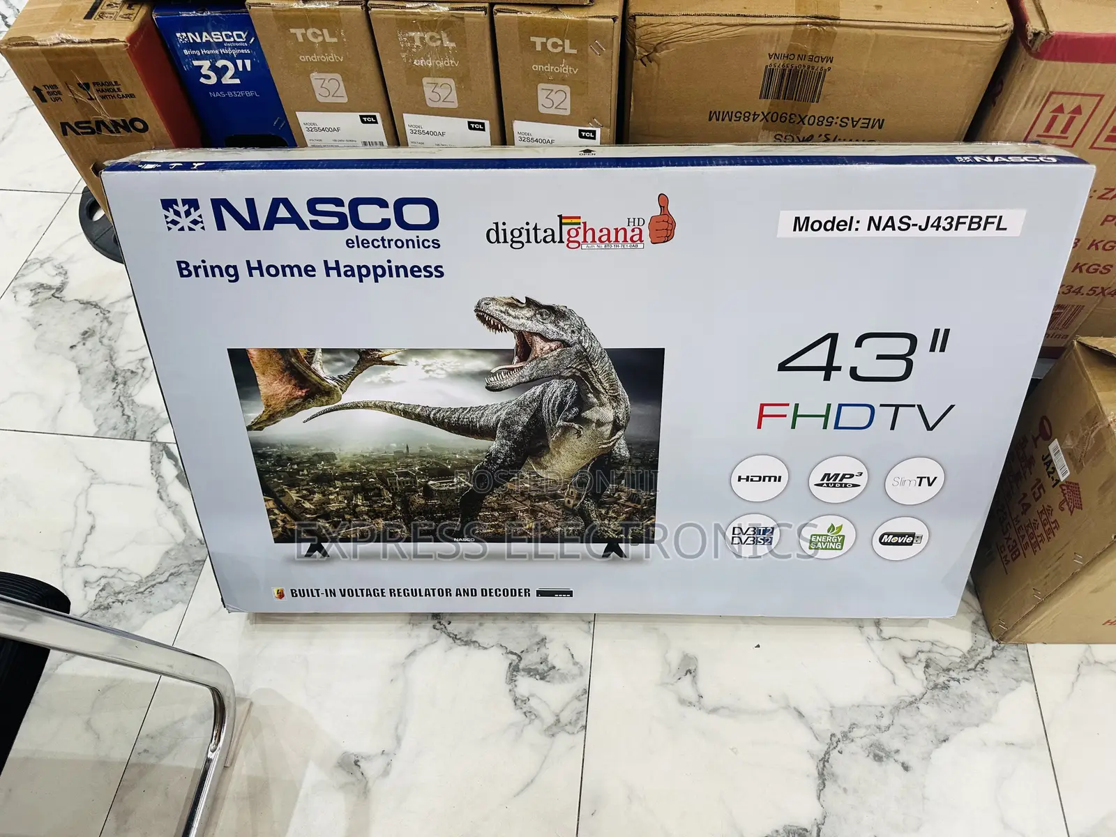Available Now Slim Sleek FHD Satellite 43”Nasco