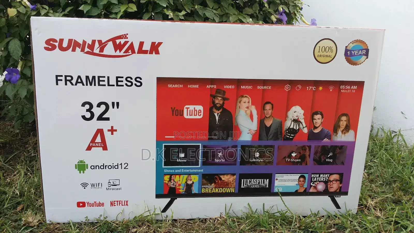 2026 Sunny Walk Uhd Android 14 Smart 32 Inches Tv