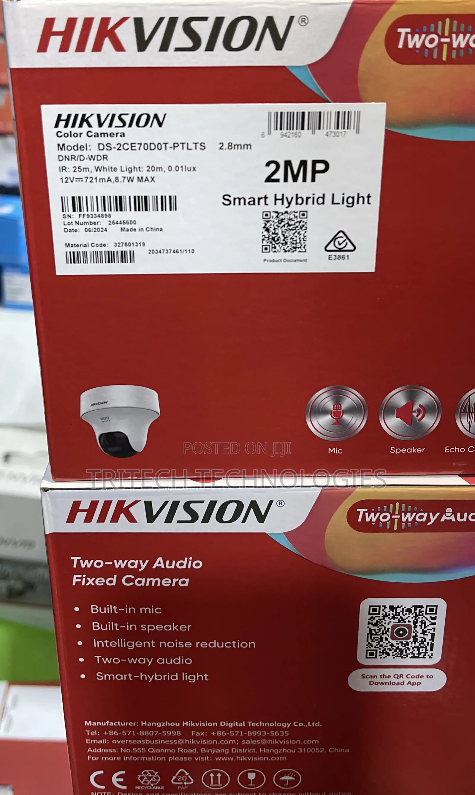 Hikvision Analog 2mp Pt Full Color Two Way Audio Camera