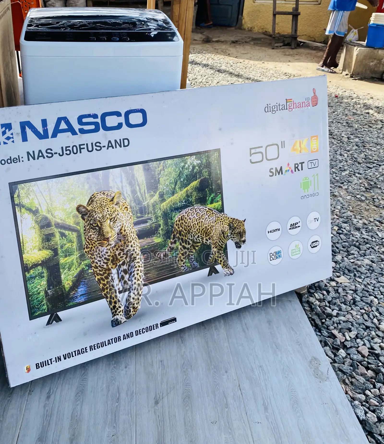 Uhd Nasco 50 Inch Digital Satellite Television(Black)