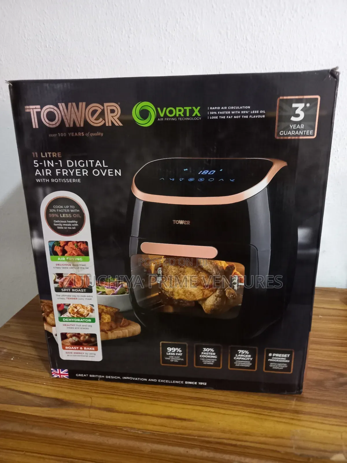 11.L Tower 5 in 1 Digital Oven Air Fryer From Uk 