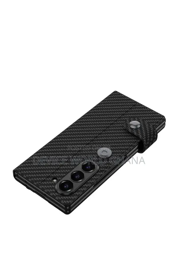 Nuback Leather Flip Case for Samsung Z Fold 6 With Pen Slot