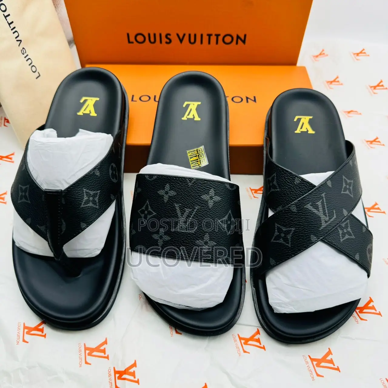 Louis Vuitton Real Leather Slippers