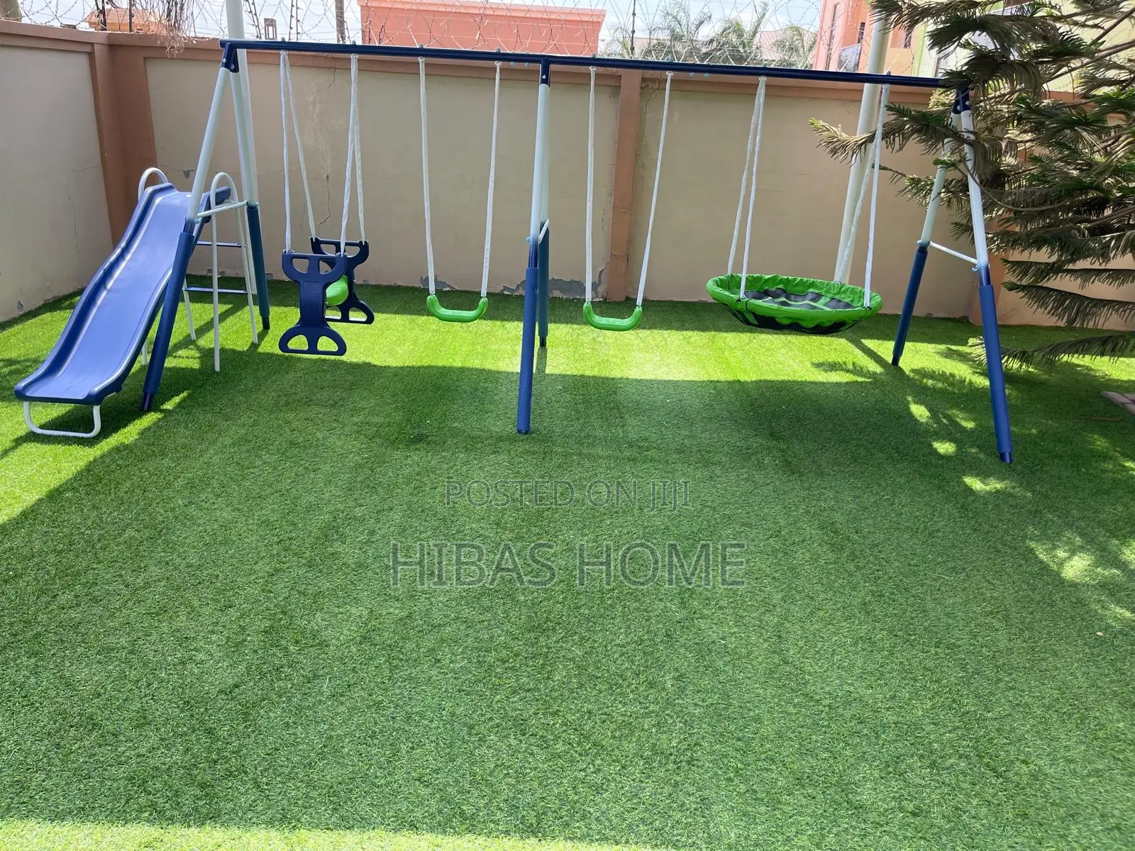 Swing Set and Slide Metal Swing