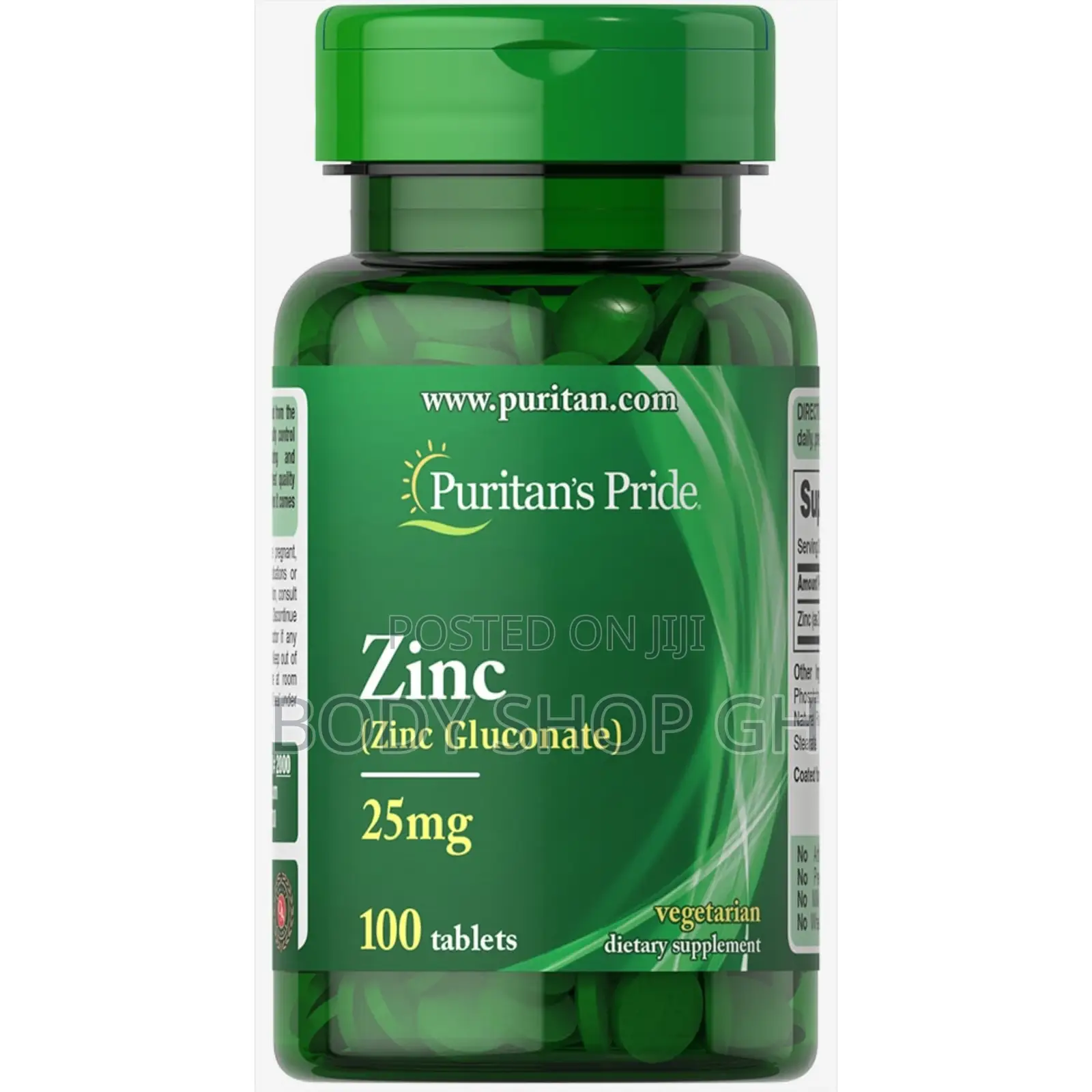 PURITAN’S PRIDE Zinc - Zinc Gluconate Supplements 100 TABS