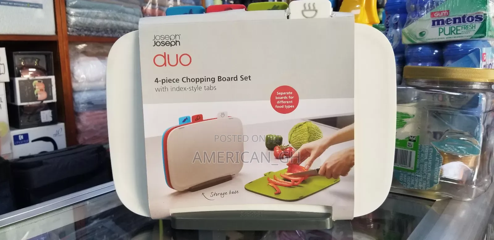 Joseph Joseph 4-Pieces Chopping Board Set With Storage Stand