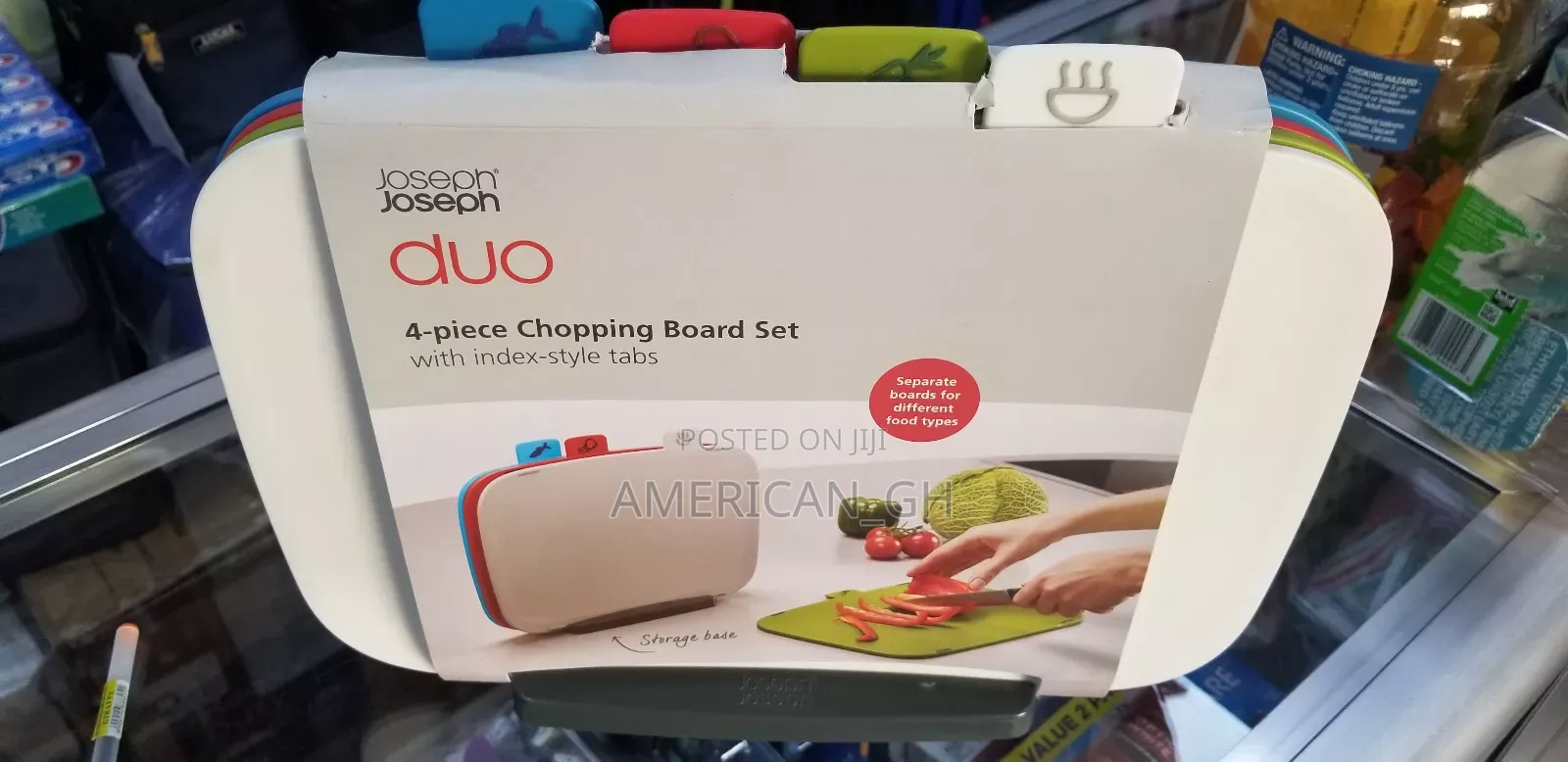 Joseph Joseph 4-Pieces Chopping Board Set With Storage Stand
