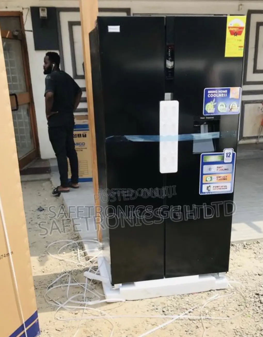 Nasco (Black) Side by Side Nasb2-64s 4 Doors Fridge