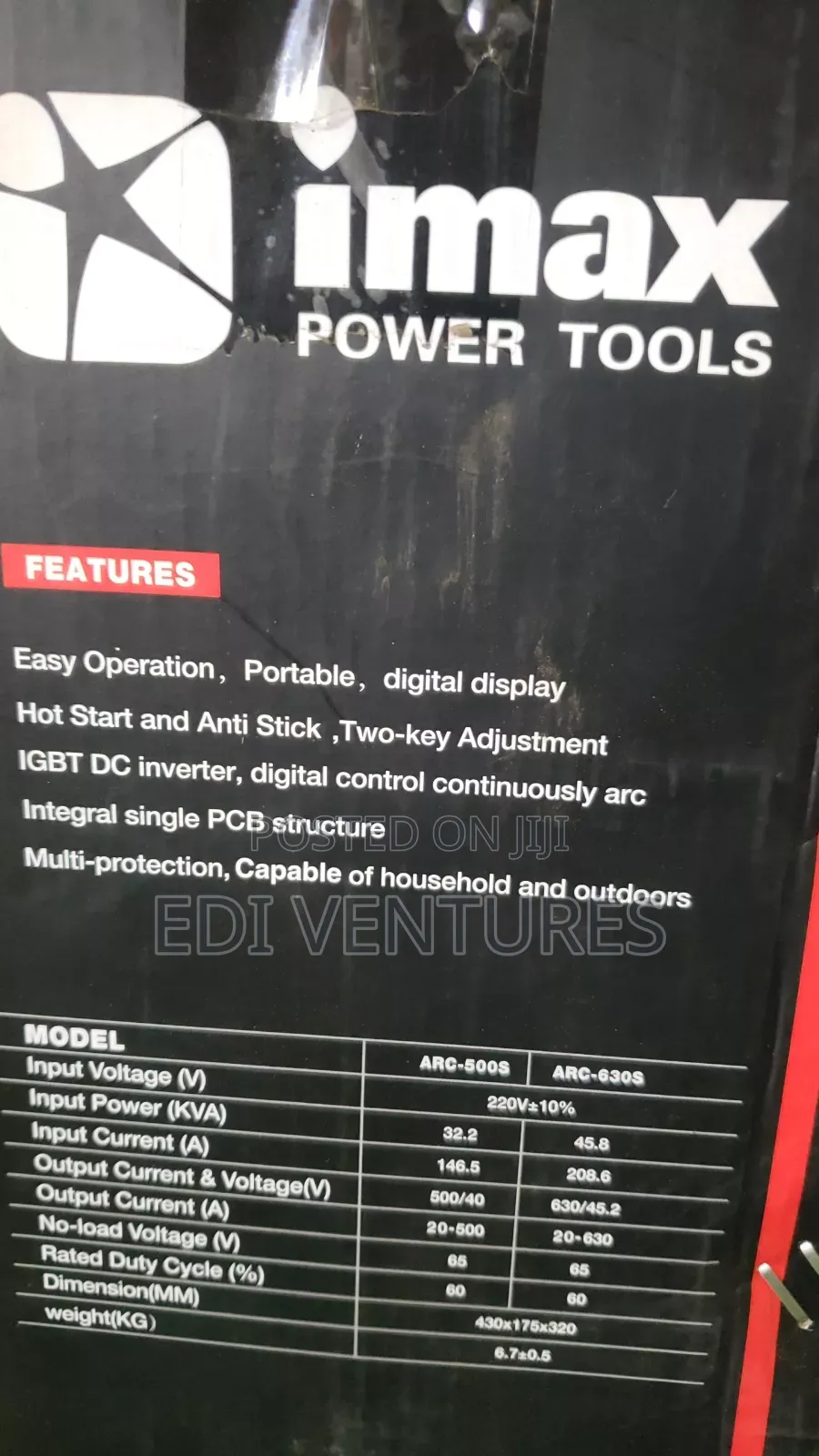 Imax Arc 630s Dc Inverter Welding Machine