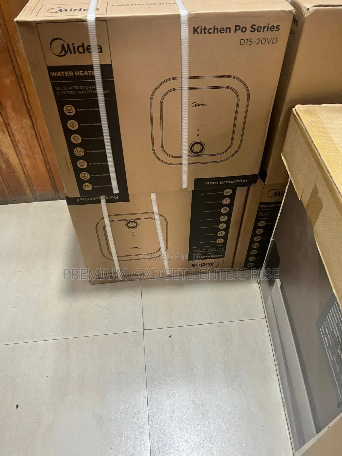 Midea 70% Energy Saving Water Heater 15ltr Top Connection