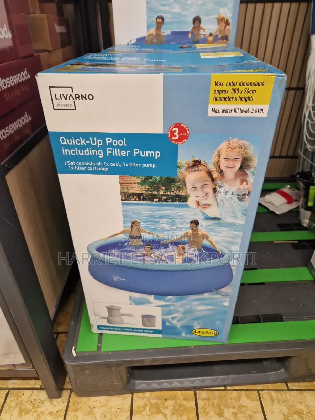 300ft X76cm Brand New Livarno Swimming Pool From Uk