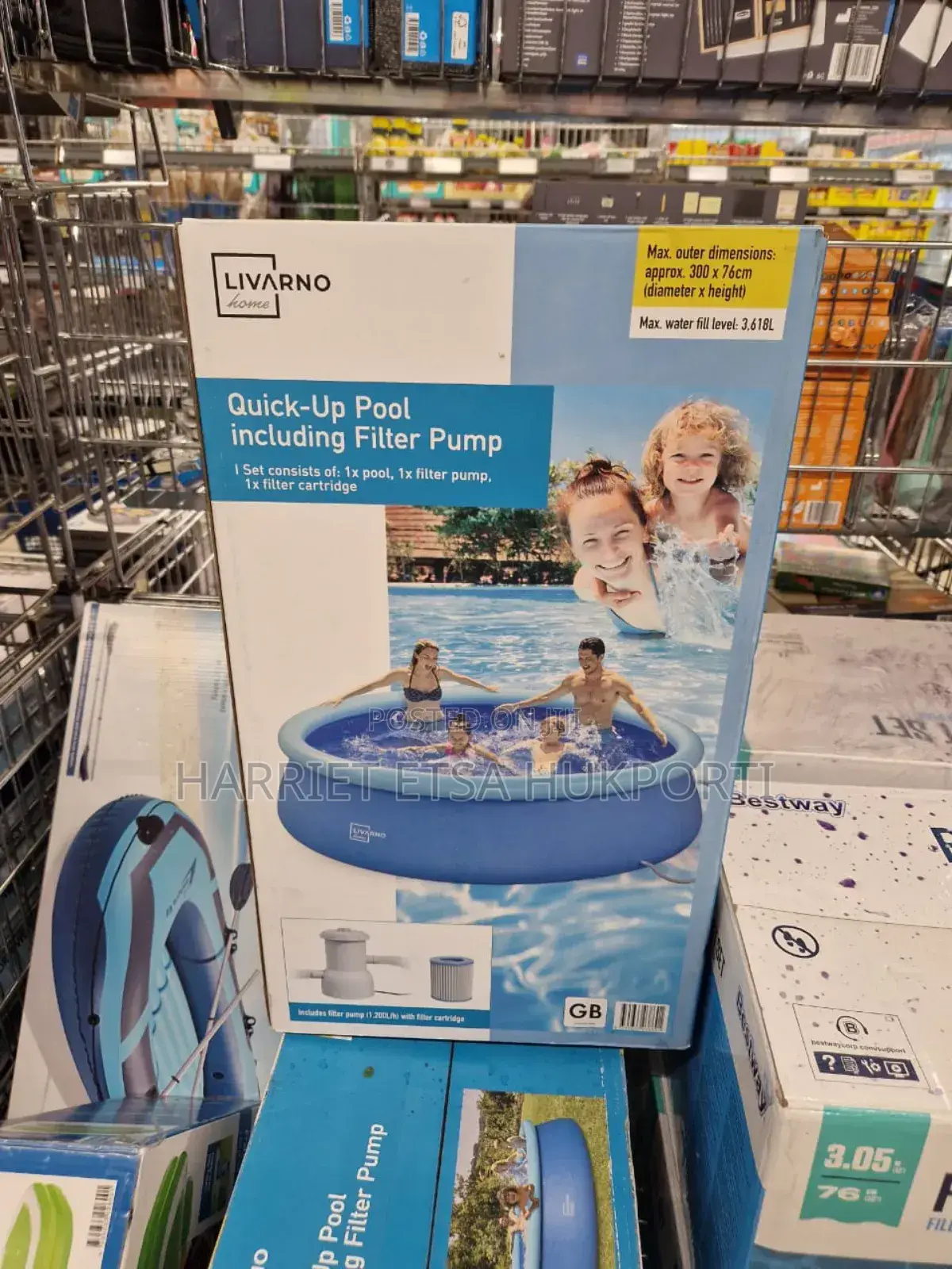 300ft X76cm Brand New Livarno Swimming Pool From Uk