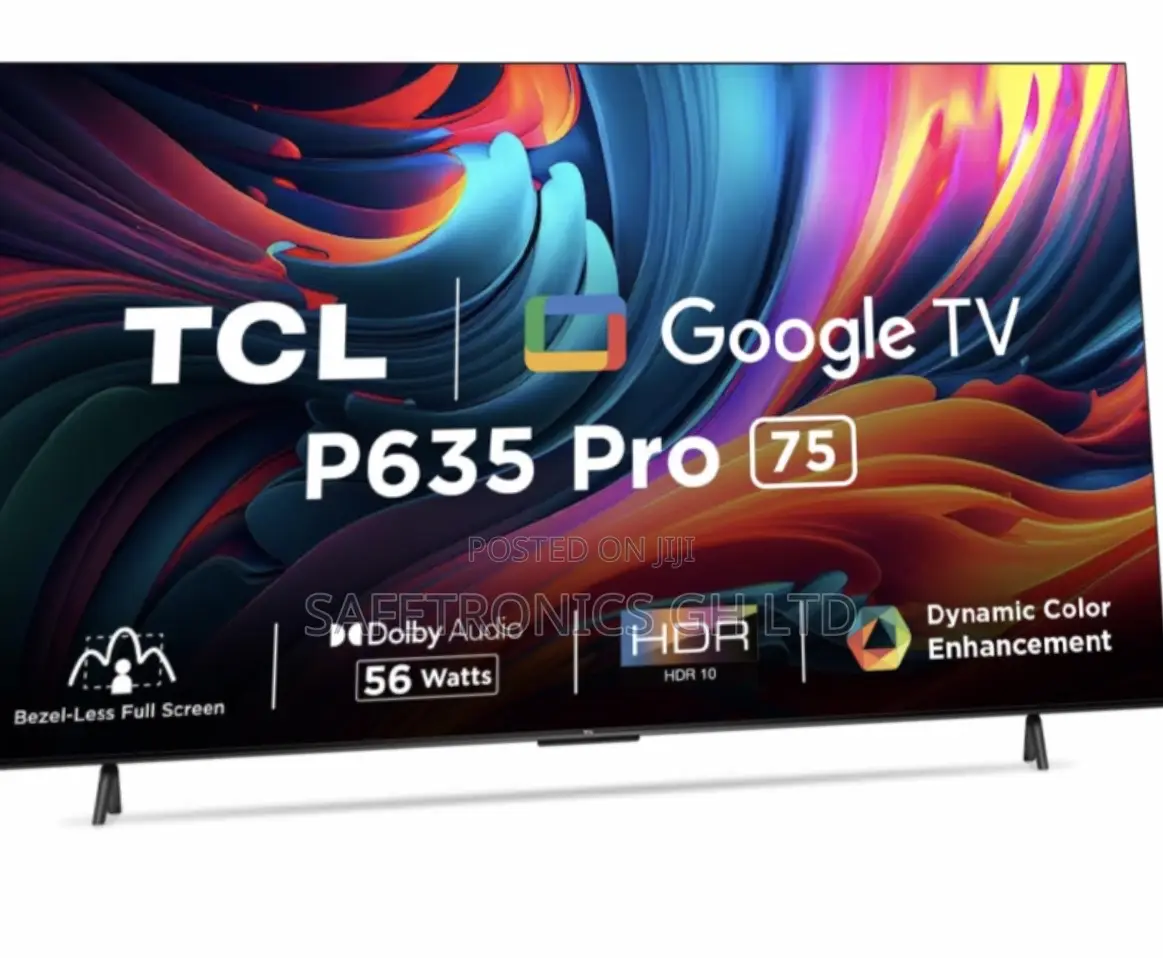 Sealed 75 Inch Smart Led P635 Sleek TCL Tv