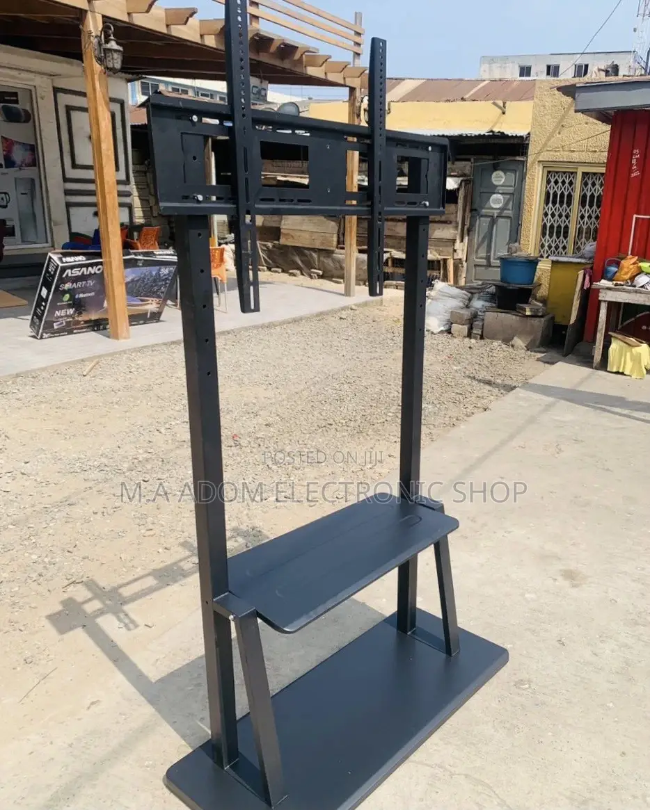Long Lasting Mobile Tv Stand With Wheels for 32-100”(Black)