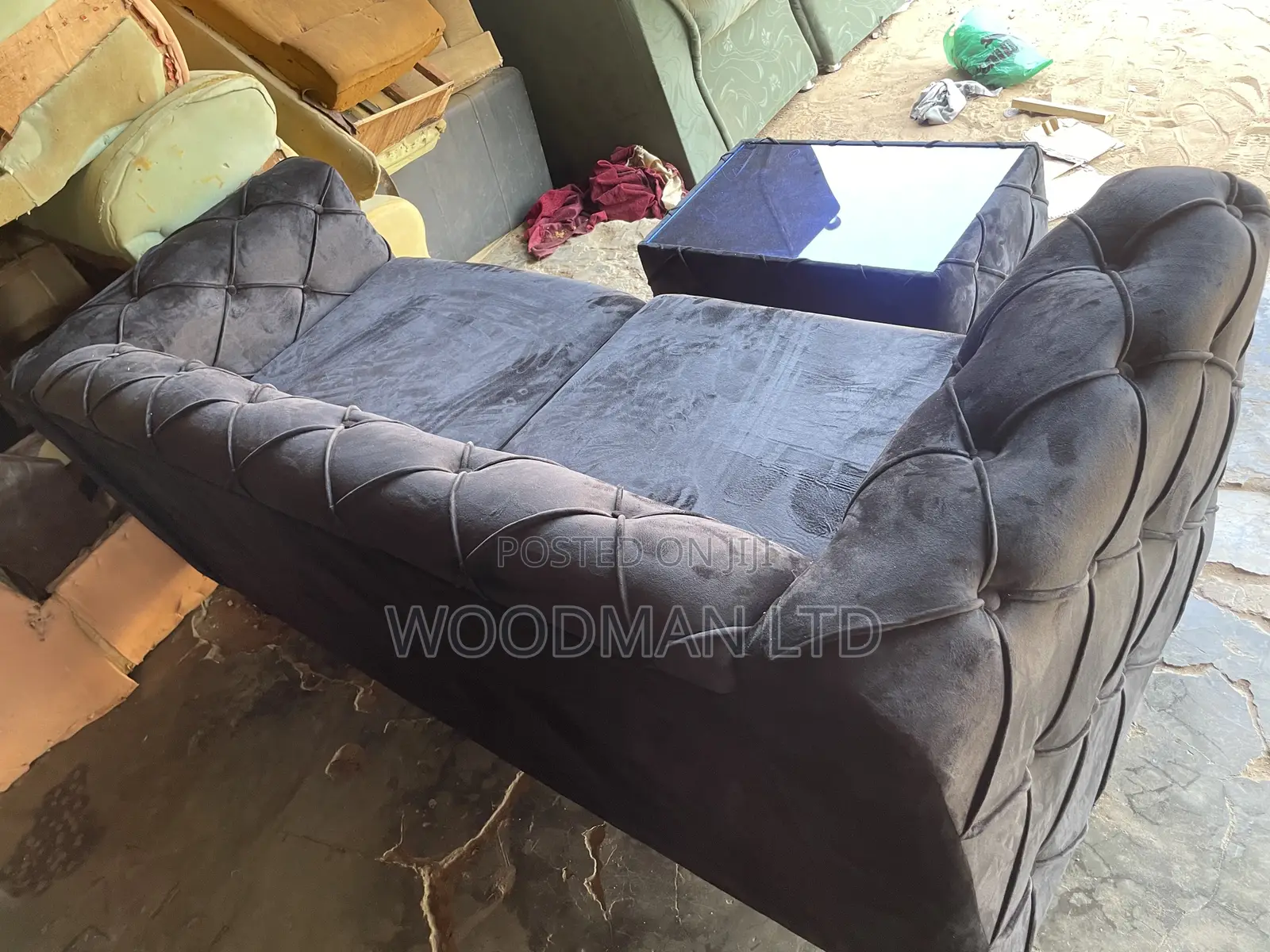 Brand New Turkish Sofa With Glass Top Center Table