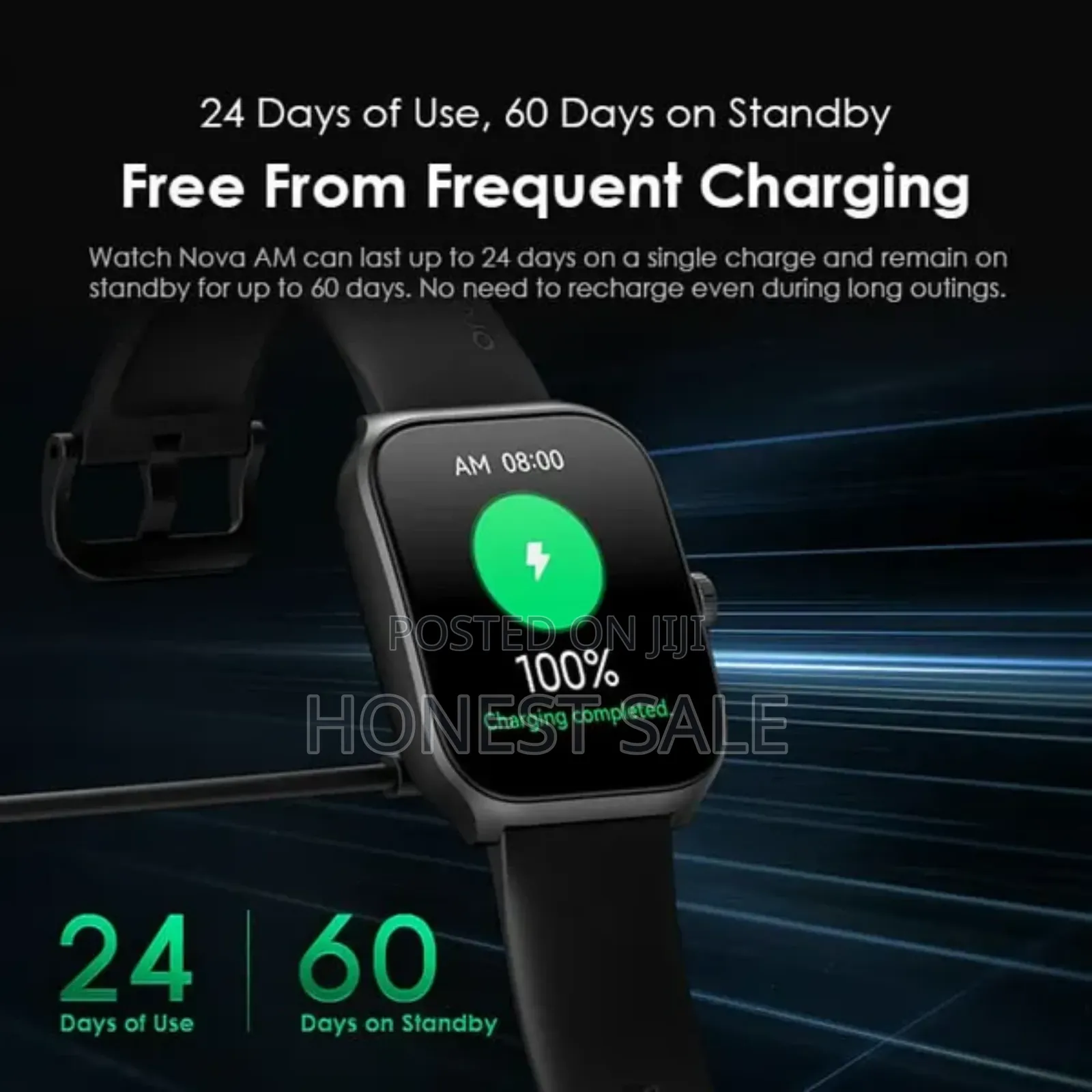 Watch Nova Am Amoled Screen Curved Cover Smart Watch
