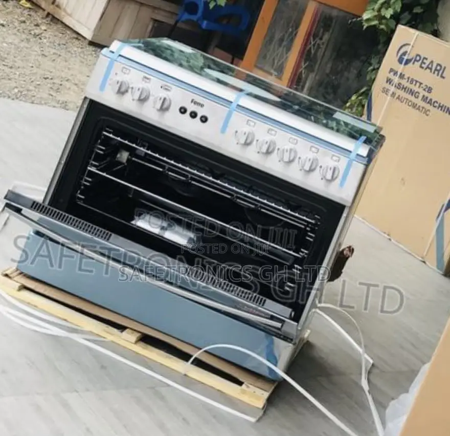 Elegant Gray 5 Gas Burner Ferre 60x90 Auto Ignition
