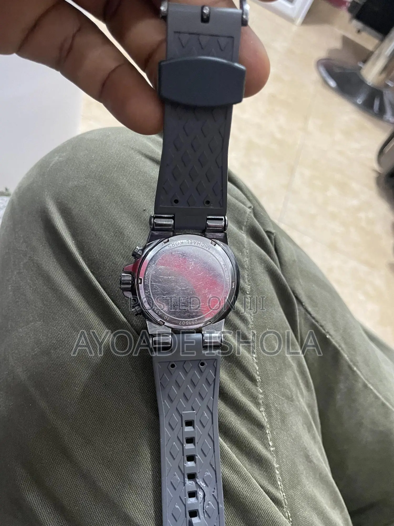 Preowned Michael Kors Grey/Rubber Ø43 Mm MK8426