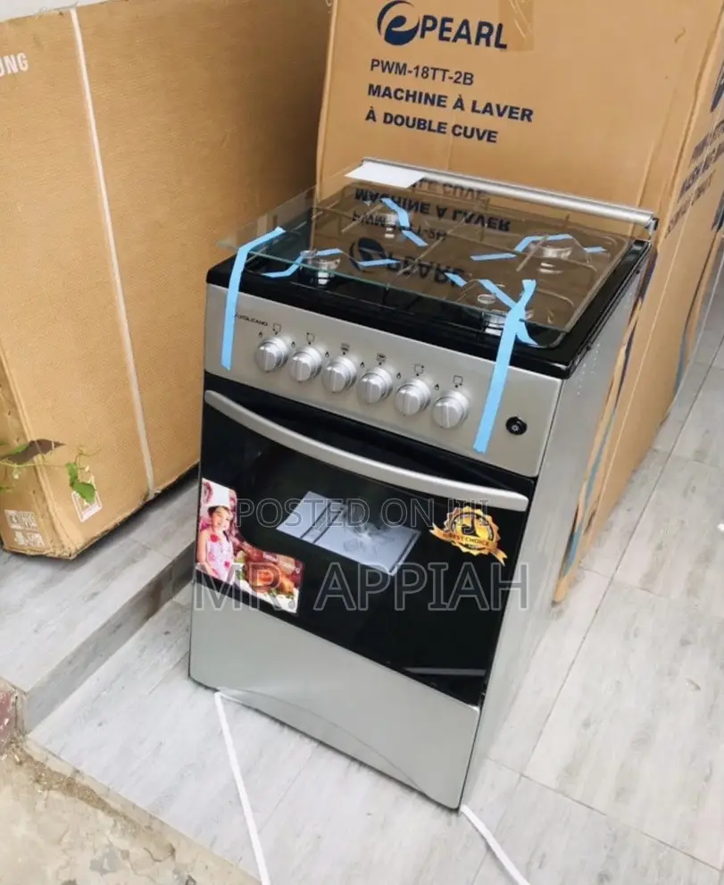 Adorable Volcano Gas Oven 4 Burner Manual Ignition,Gray.