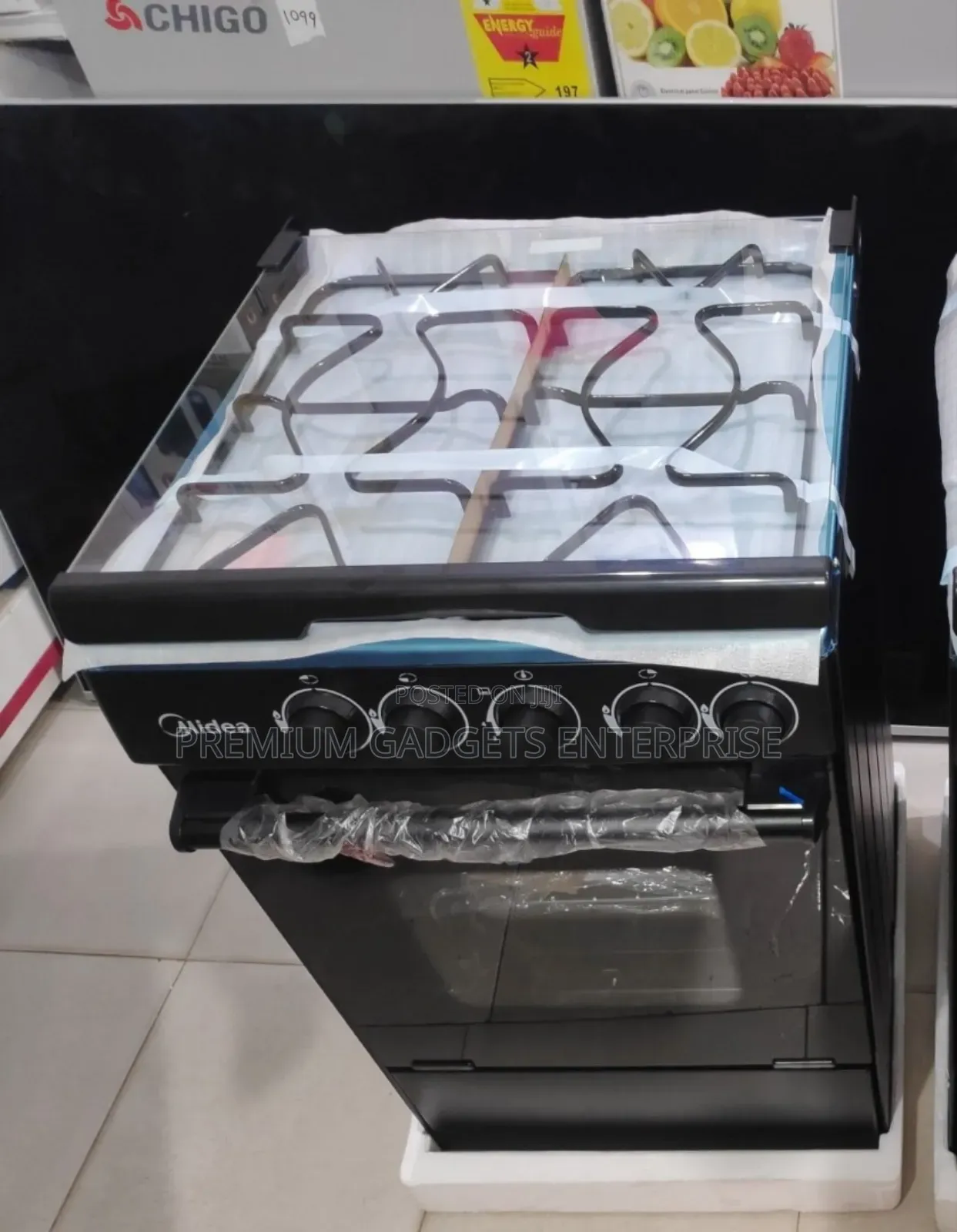 Midea 4 Burner Gas Cooker M-sniper60-black 60x55cm