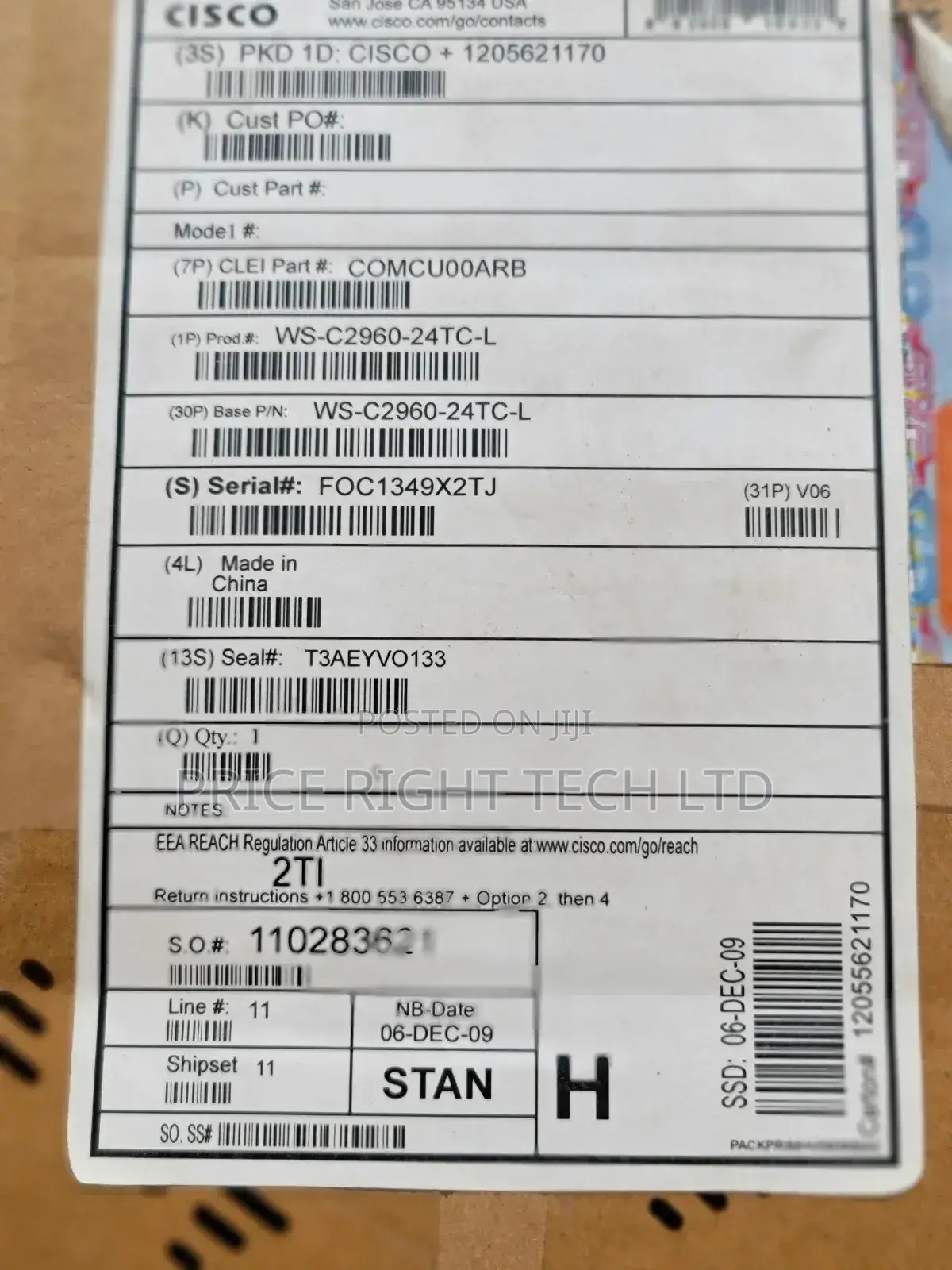 Brand New Cisco WS-C2960-24TC-L