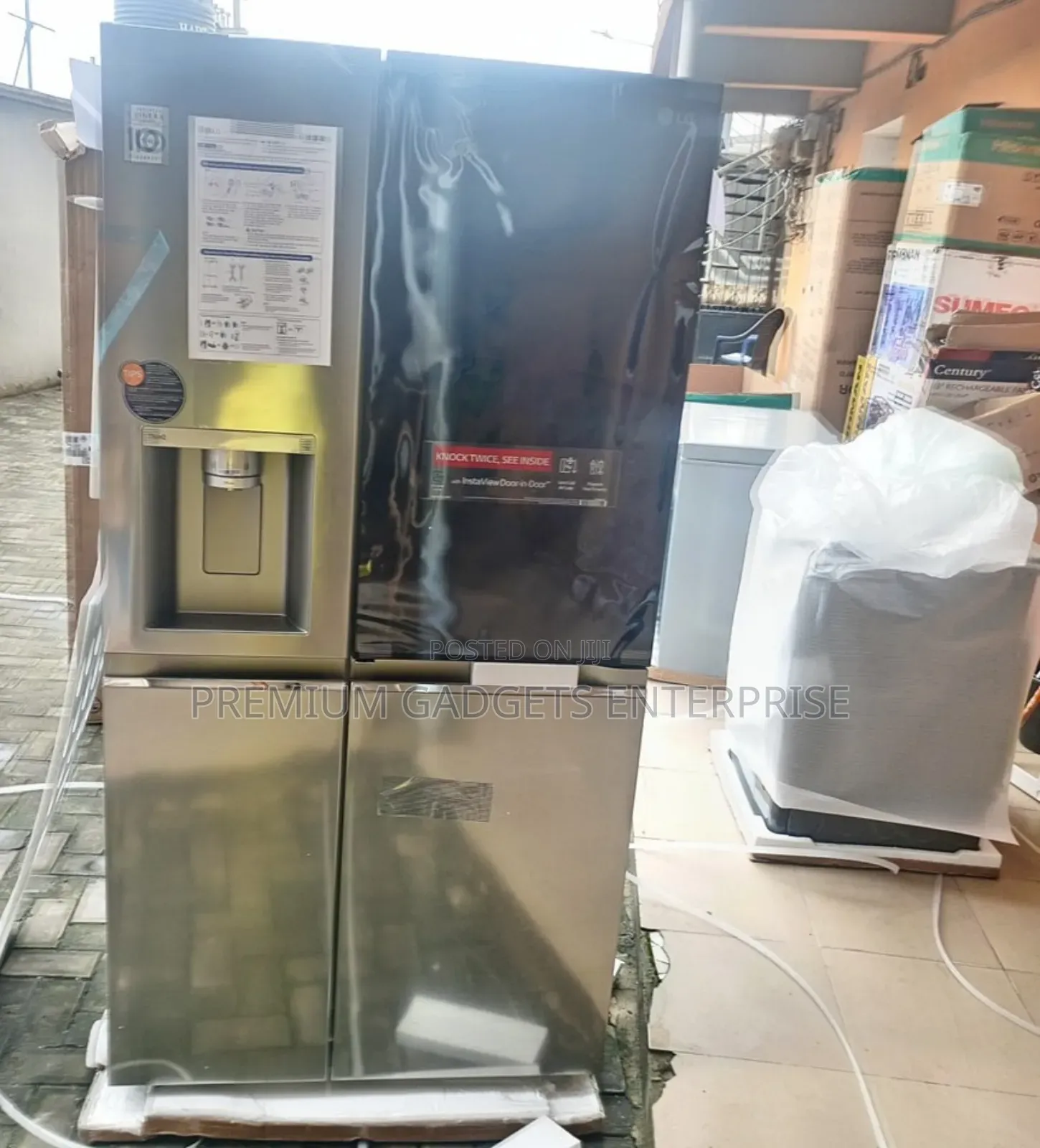 LG Smart Thinq 674L Knock Knock Side-by-Side Refrigerator