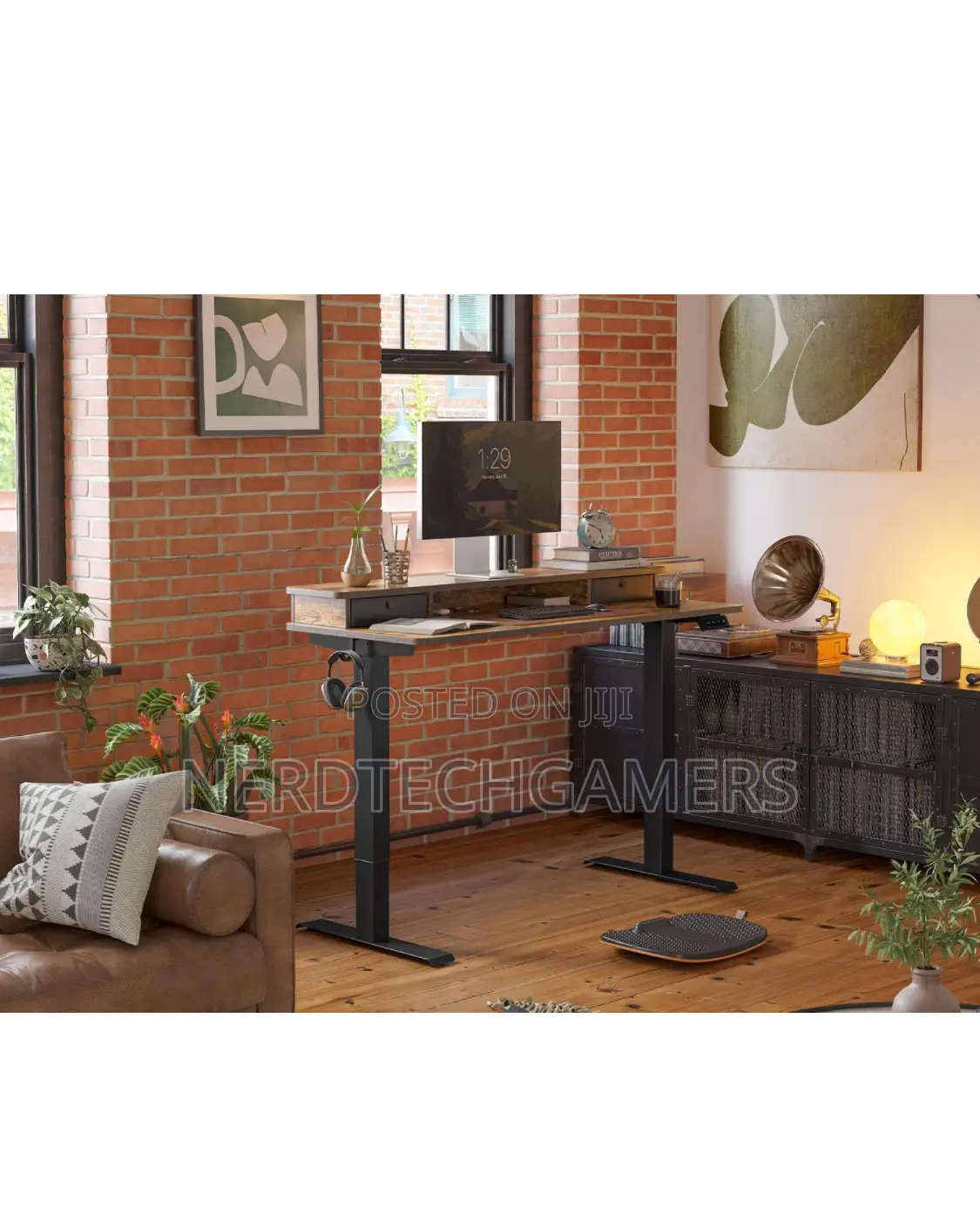 FEZIBO 55 X 24 Inch Height Adjustable Electric Standing