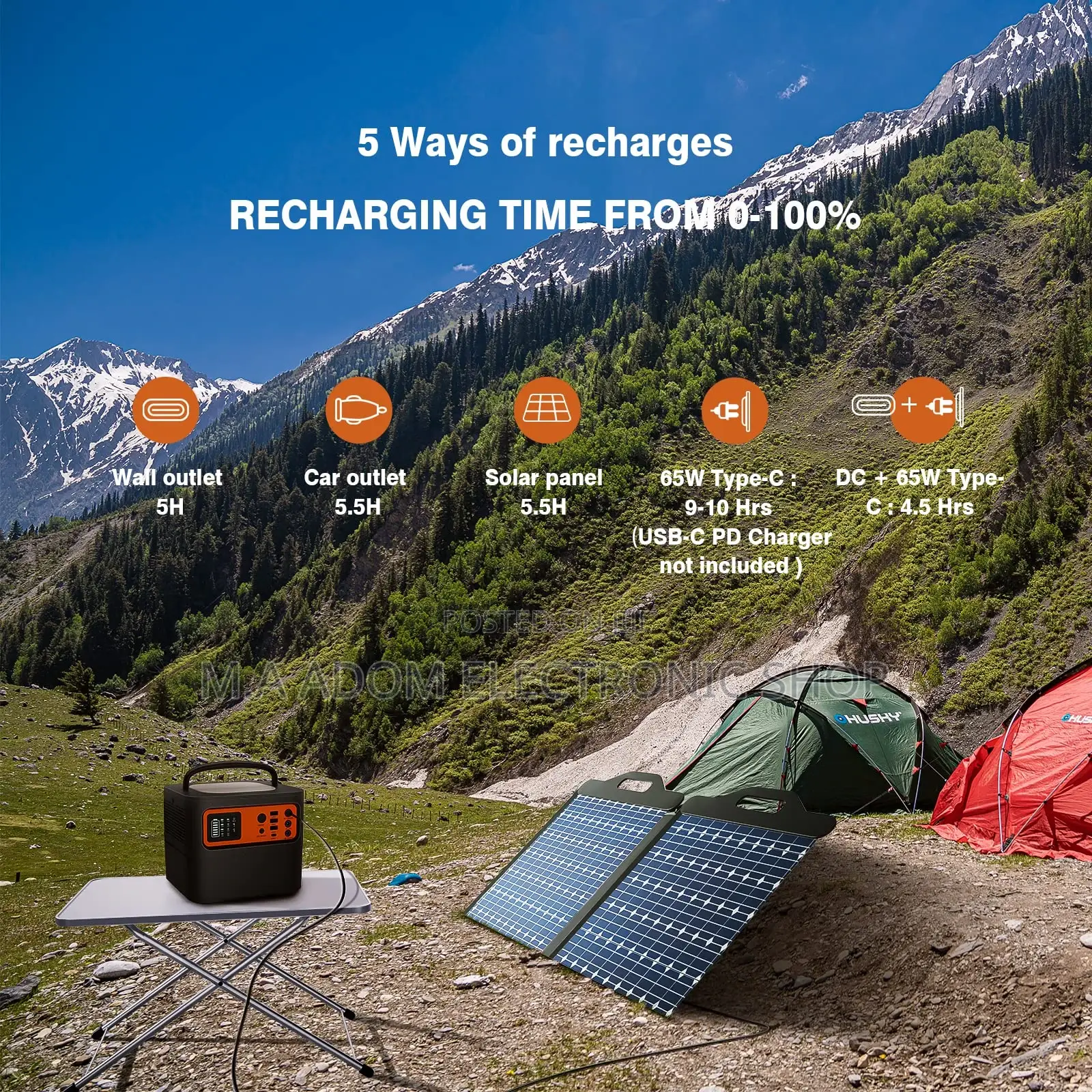 Portable Power Station for Camping, Home Use, Outdoor Power