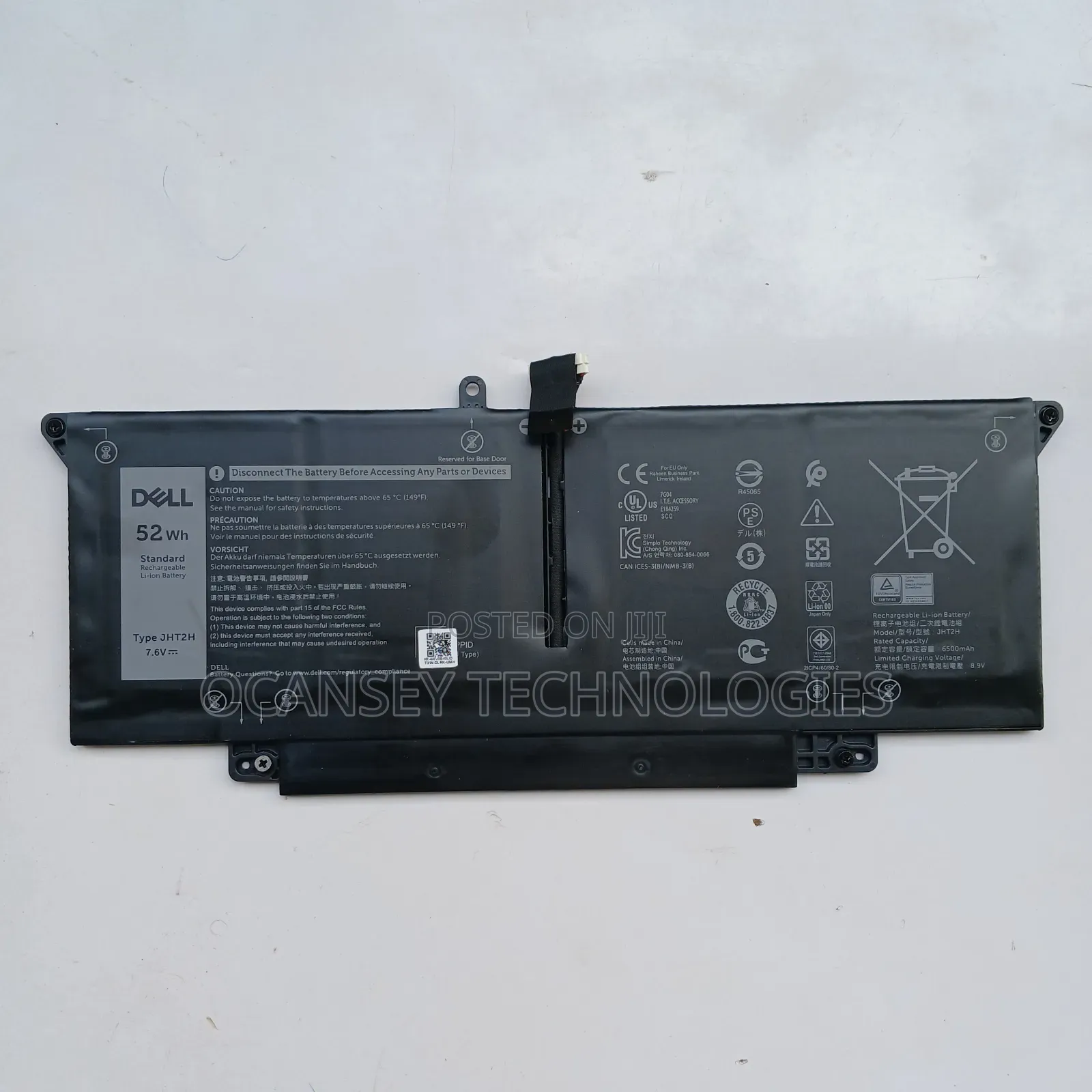 Original Dell Jht2h Battery for Latitude 7310 7410